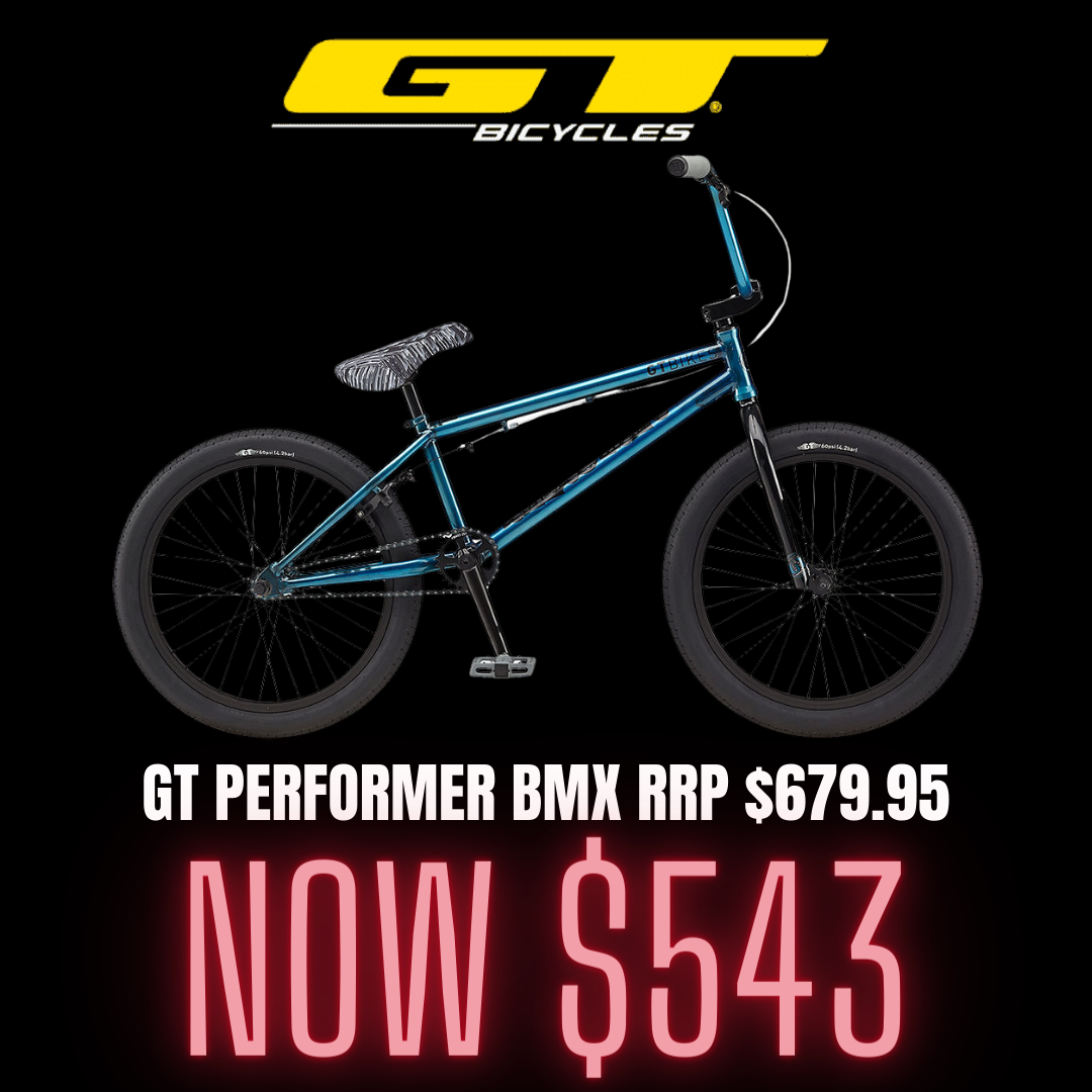 GT Performer BMX Teal Pedal Power Garage